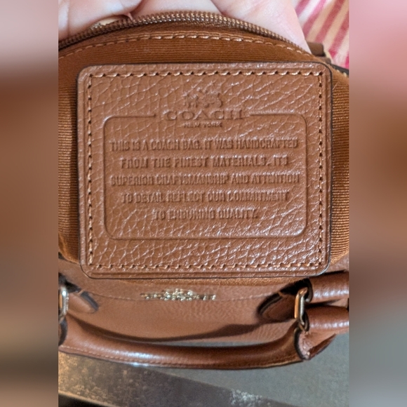 Coach Brown And Cream Mini Bennett Shearling Satchel Bag - Picture 13 of 14